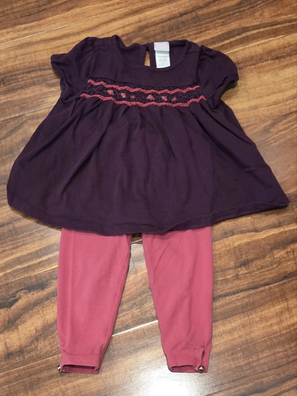 Janie and Jack VGUC 18-24 Months Floral Blouse, Embroidered Top and Leggings Set